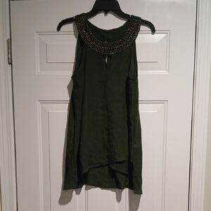 AB Studio Olive Green Textured Top